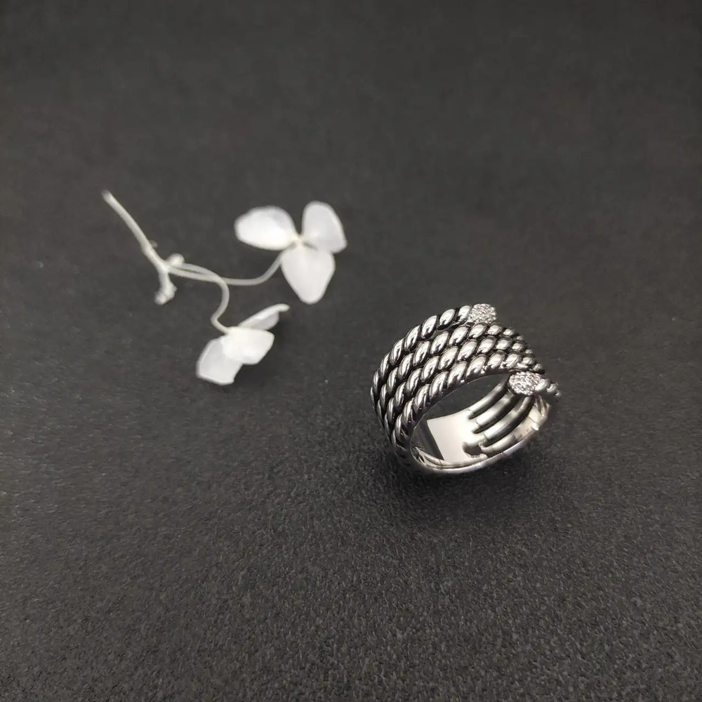 David Yurman diamond-studded button ring - Picture 7 of 7
